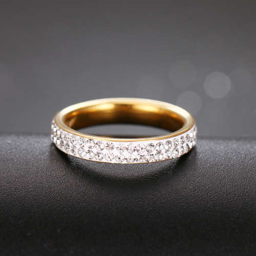 TITANIUM (NEVER FADE) Ring With Cubic Zarconias  (SILVER ONLY)