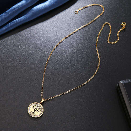 TITANIUM ( NEVER FADE) `Tree Of Life` Necklace 45 cm (SILVER ONLY)