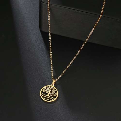 TITANIUM ( NEVER FADE) `Tree Of Life ` Necklace 45 cm (SILVER ONLY)