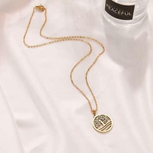 TITANIUM ( NEVER FADE) `Tree Of Life ` Necklace 45 cm (SILVER ONLY)