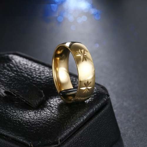 Retail Price:R1 199 (NEVER FADE) Titanium Stars Ring Size 10 US (GOLD ONLY)