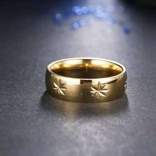 Retail Price:R1 199 (NEVER FADE) Titanium Stars Ring Size 10 US (GOLD ONLY)