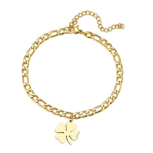 RETAIL PRICE: R 1 599 (NEVER FADE) Titanium "Clover" Bracelet 18 cm (SILVER ONLY)
