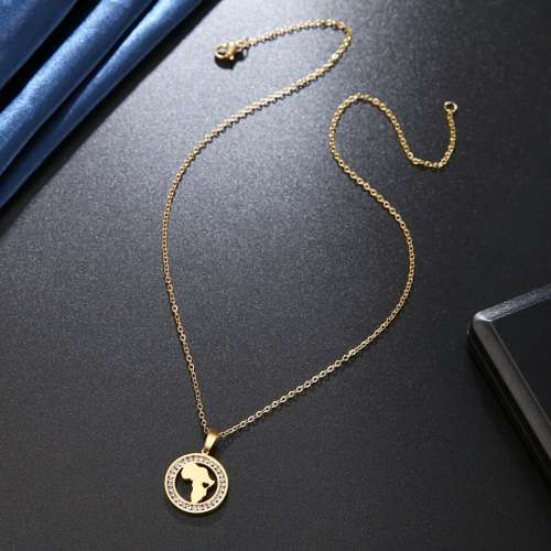 Retail Price R999 TITANIUM (NEVER FADE) "LOVE AFRICA"  Necklace 45 cm (SILVER ONLY)