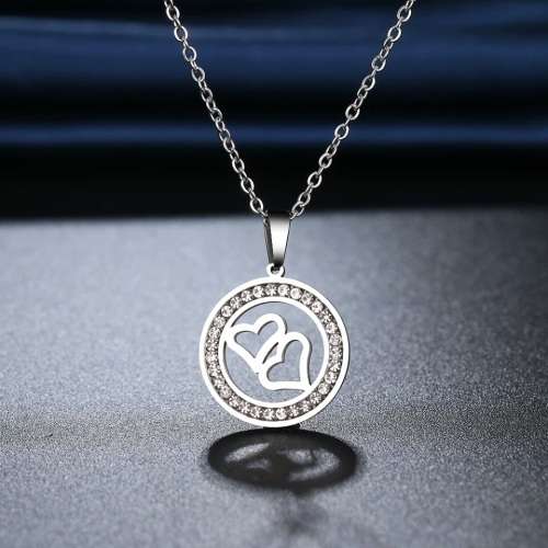 Retail Price:R1 099 (NEVER FADE)Titanium Hearts Necklace 45 cm (SILVER ONLY)