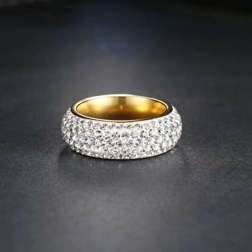 TITANIUM (NEVER FADE) Swarovski Diamonds Ring (SILVER ONLY)