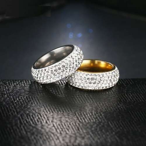 TITANIUM (NEVER FADE) Swarovski Diamonds Ring (SILVER ONLY)