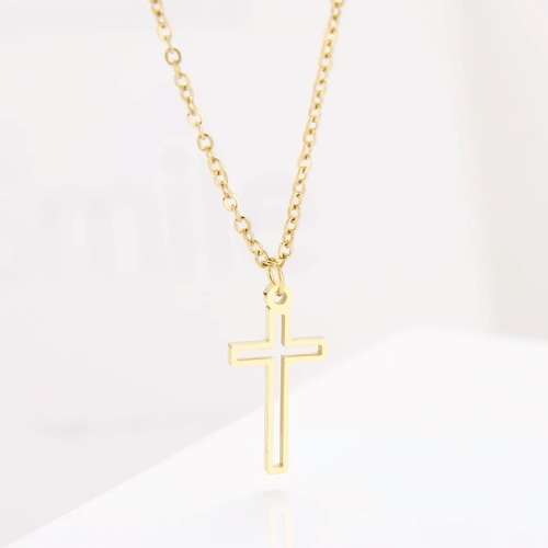 TITANIUM (NEVER FADE) Cross Necklace 45 cm (SILVER ONLY)