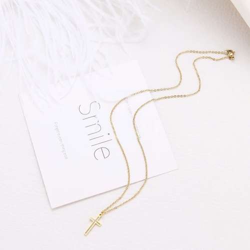 TITANIUM (NEVER FADE) Cross Necklace 45 cm (SILVER ONLY)