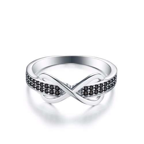 *925 STERLING SILVER 0.5CT INFINITY RING*