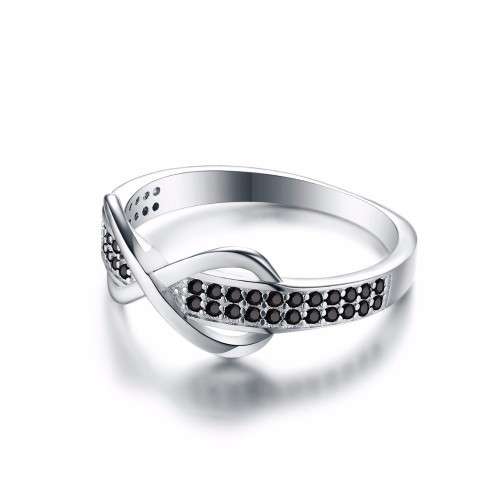 *925 STERLING SILVER 0.5CT INFINITY RING*