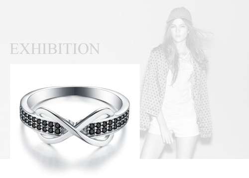 *925 STERLING SILVER 0.5CT INFINITY RING*