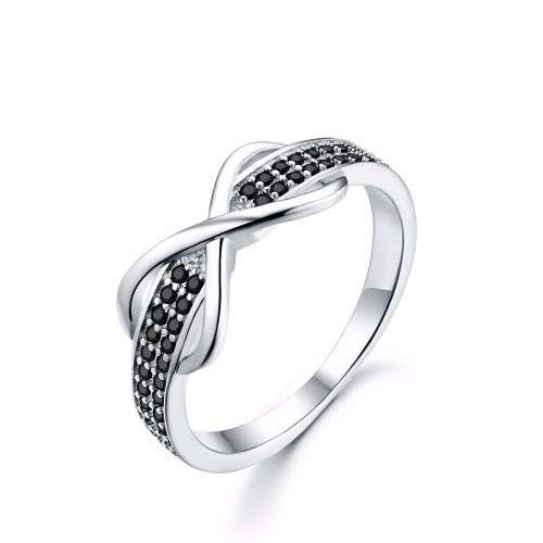 *925 STERLING SILVER 0.5CT INFINITY RING*