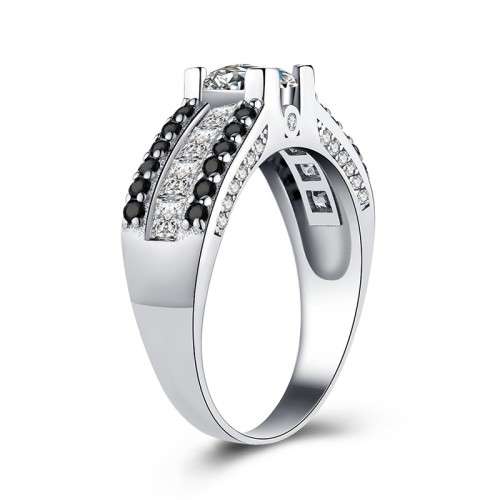*925 STERLING SILVER 0.75CT PAVE RING*