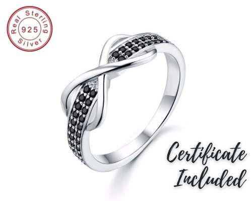 *925 STERLING SILVER 0.5CT INFINITY RING*