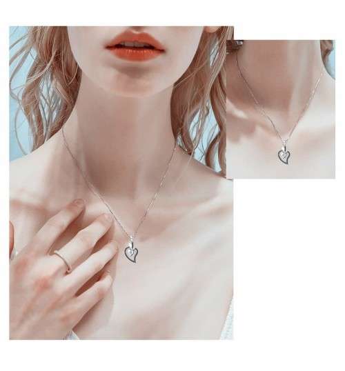*925 STERLING SILVER 0.5CT  APPLE OF MY HEART NECKLACE*
