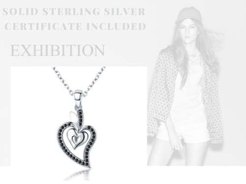 *925 STERLING SILVER 0.5CT  APPLE OF MY HEART NECKLACE*