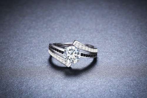 *1.25ct SOLID 925 STERLING SILVER TENSION RING *