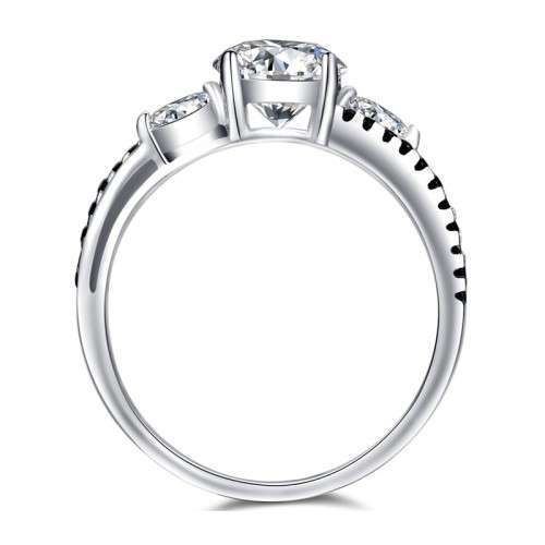 *SOLID 925 STERLING SILVER 1.3 CT SPLIT SHANK RING *