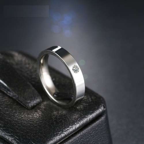 TITANIUM (NEVER FADE) Ring With Swarovski Crystal  (SILVER ONLY)