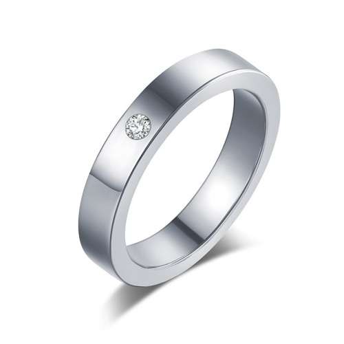 TITANIUM (NEVER FADE) Ring With Swarovski Crystal  (SILVER ONLY)