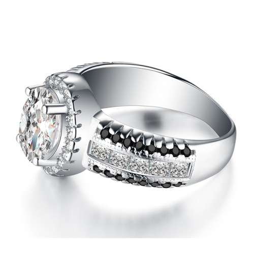 *1CT SOLID 925 STERLING SILVER OVAL CUT RING *
