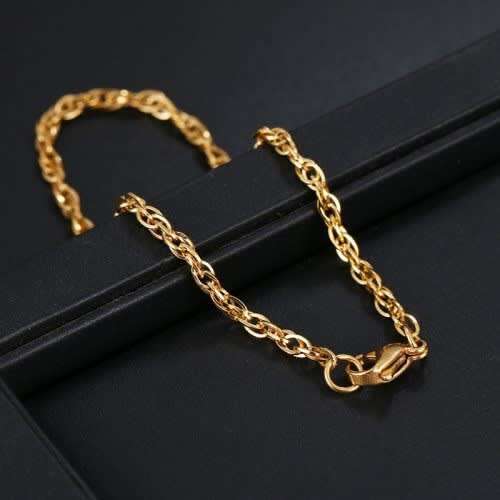 TITANIUM (NEVER FADE) Wheat Bracelet 22 cm (SILVER ONLY)