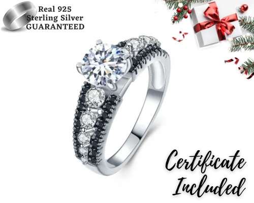 *2CT SOLID 925 STERLING SILVER PAVE RING *
