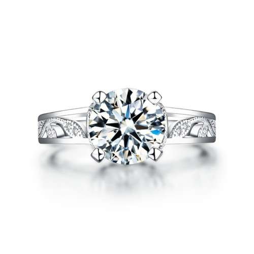 * 2 CT SOLID 925 STERLING SILVER RING*