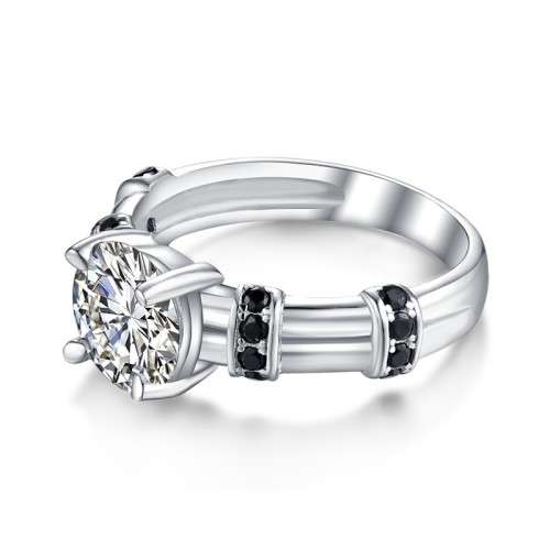 * 2 CT SOLID 925 STERLING SILVER RING*