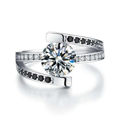 * 2 CT SOLID 925 STERLING SILVER RING*