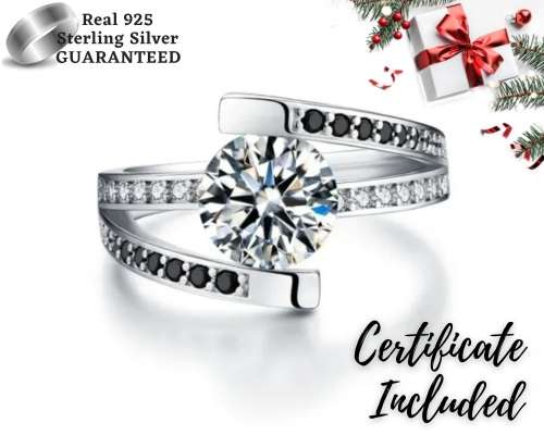 * 2 CT SOLID 925 STERLING SILVER RING*