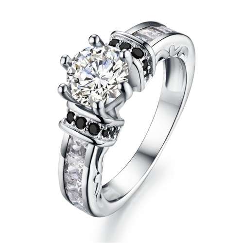 *1.5ct SOLID 925 STERLING SILVER MODERN RING *