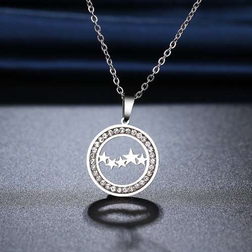 TITANIUM (NEVER FADE) Star Necklace 45 cm (SILVER ONLY)