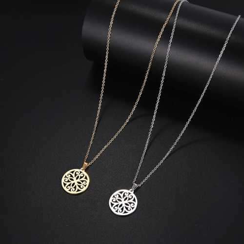 TITANIUM (NEVER FADE) Vintage Pattern Necklace 45 cm (GOLD ONLY)