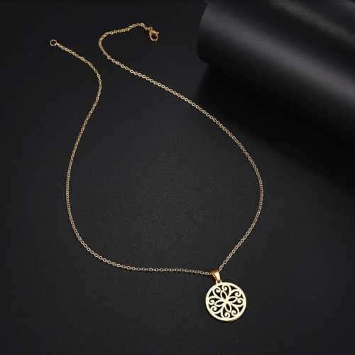 TITANIUM (NEVER FADE) Vintage Pattern Necklace 45 cm (GOLD ONLY)