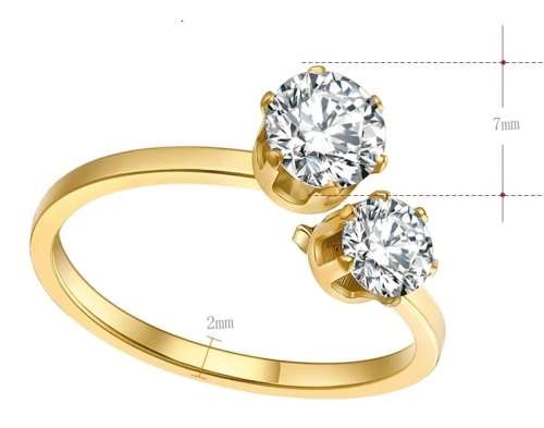 Retail Price R1199 TITANIUM (NEVER FADE) GOLD Simulating Diamond Ring Size 8 US