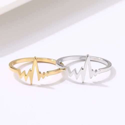 TITANIUM (NEVER FADE) Heart Beat Ring  (SILVER ONLY)