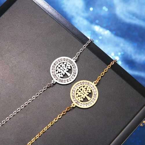 TITANIUM (NEVER FADE) "Tree of Life" Bracelet 19 cm (SILVER ONLY)