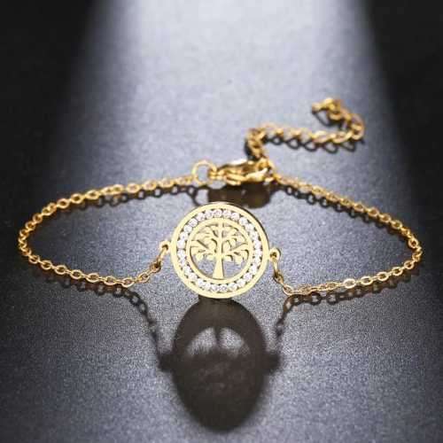 TITANIUM (NEVER FADE) "Tree of Life" Bracelet 19 cm (SILVER ONLY)