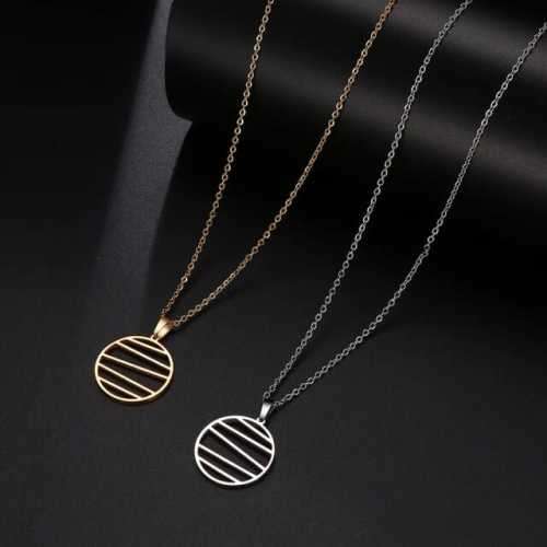 TITANIUM (NEVER FADE) Pattern Necklace 45 cm (SILVER ONLY)