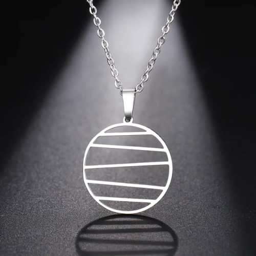 TITANIUM (NEVER FADE) Pattern Necklace 45 cm (SILVER ONLY)