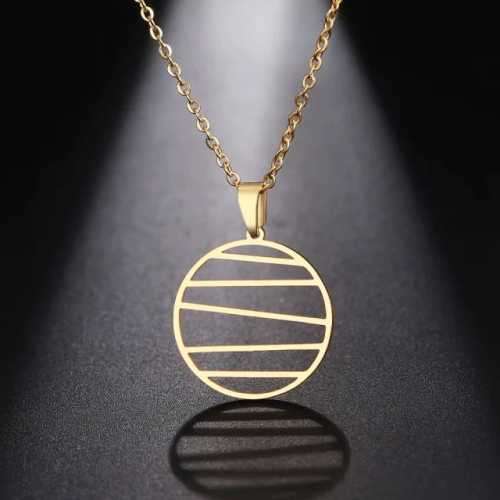 TITANIUM (NEVER FADE) Pattern Necklace 45 cm (SILVER ONLY)