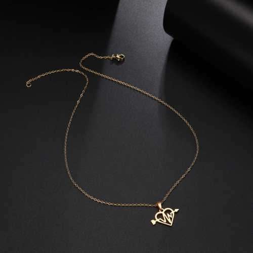 TITANIUM (NEVER FADE) Heartbeat Necklace 45 cm (SILVER ONLY)
