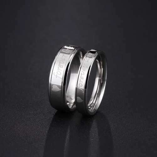 TITANIUM (NEVER FADE) Engraved Ring Set SIZE 9 US (SILVER ONLY)