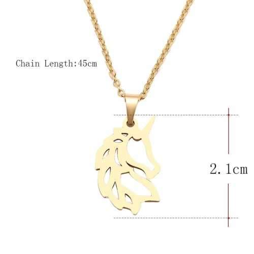 TITANIUM (NEVER FADE) UNICORN Necklace 45 cm (SILVER ONLY)