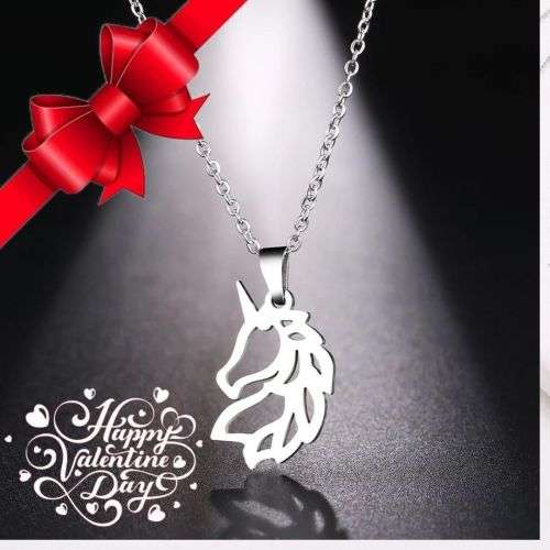 TITANIUM (NEVER FADE) UNICORN Necklace 45 cm (SILVER ONLY)