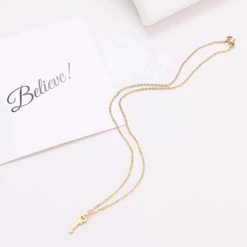 TITANIUM (NEVER FADE) HEART KEY Necklace 45 cm (SILVER ONLY)