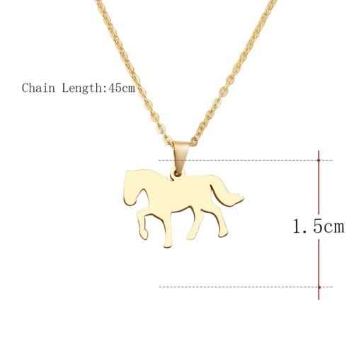 TITANIUM (NEVER FADE) HORSE Necklace 45cm (SILVER ONLY)