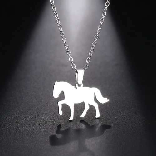 TITANIUM (NEVER FADE) HORSE Necklace 45cm (SILVER ONLY)